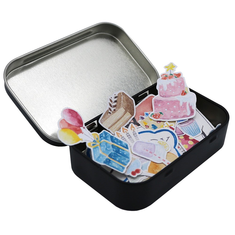 Geburtstag Sticker-Set – selbstklebende Mini-Aquarelle in Box