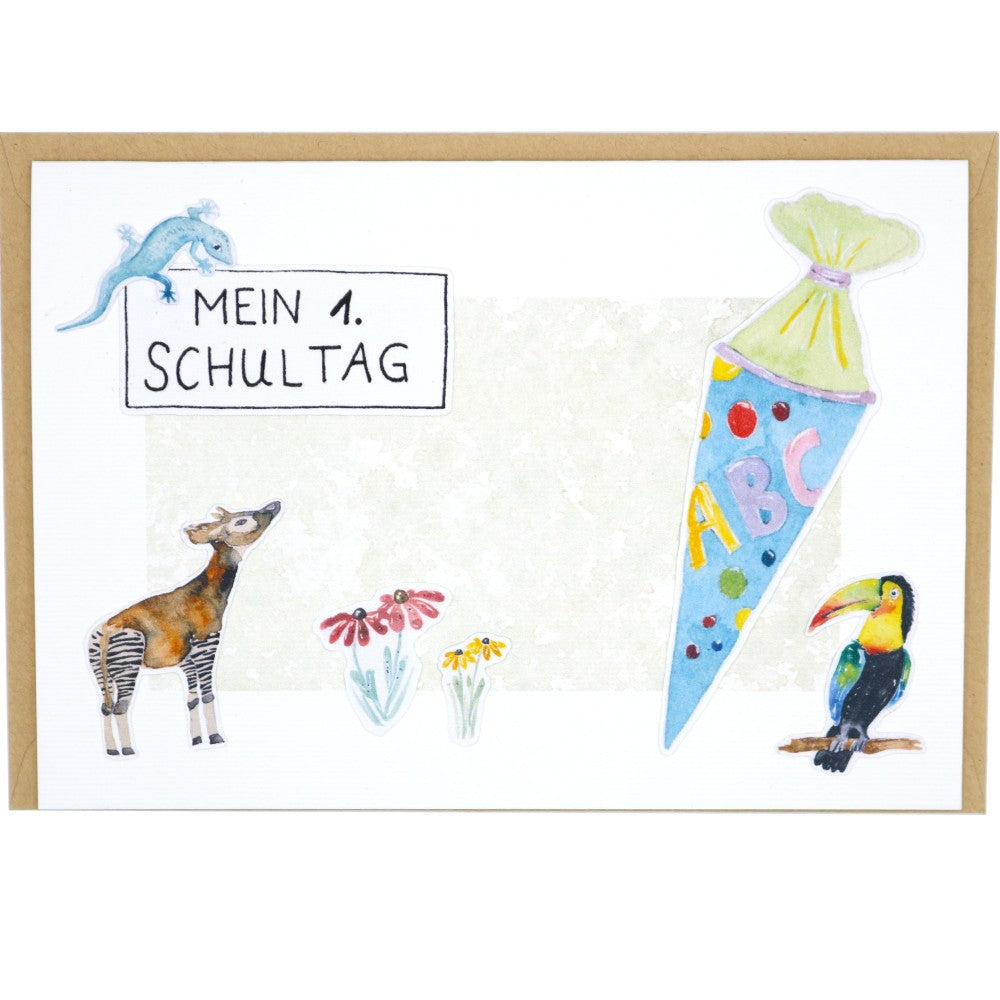 Mein 1. Schultag - Grußkarte