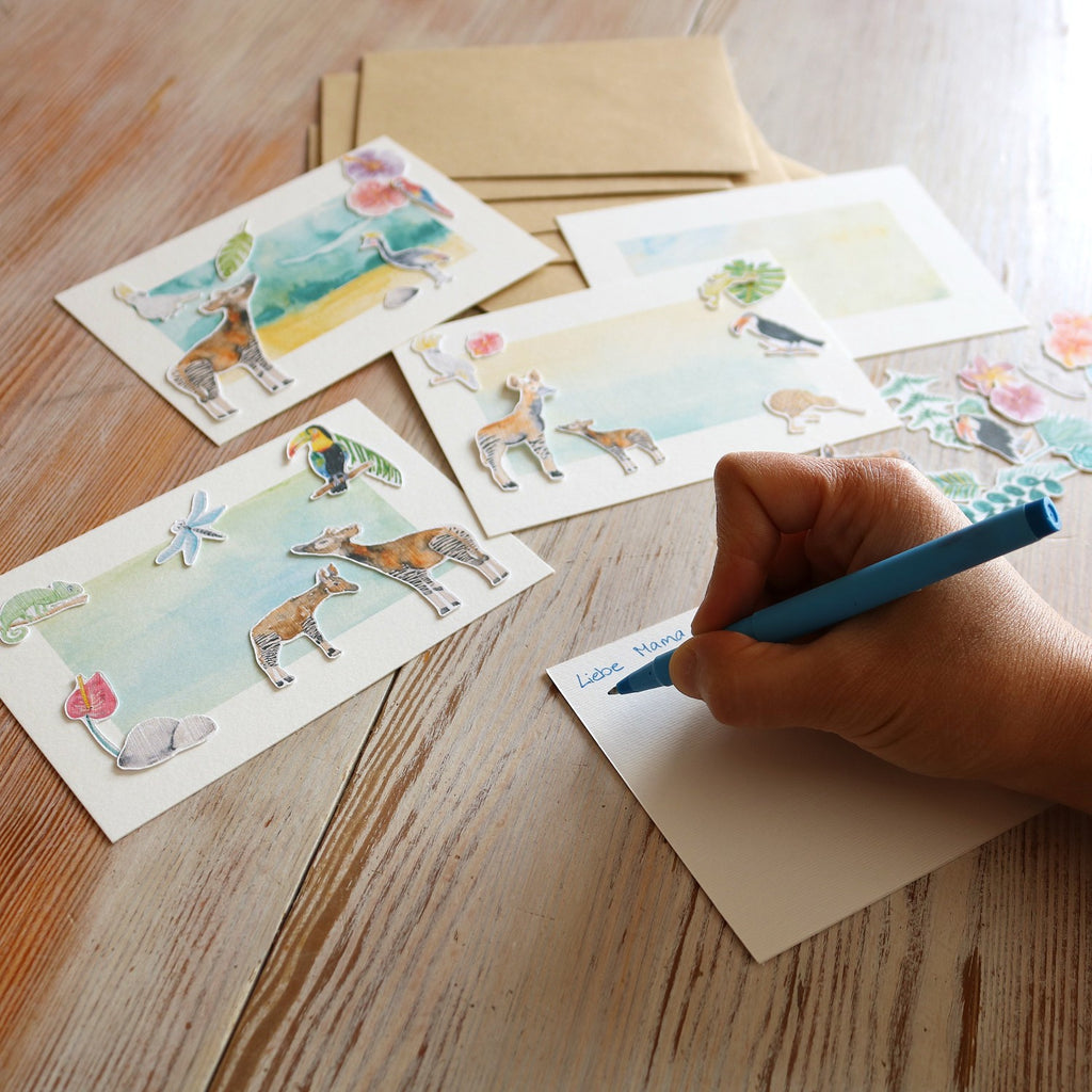 Karten-Set: Okapis und Co.