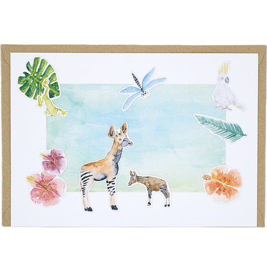 Okapi No.2 - Grußkarte
