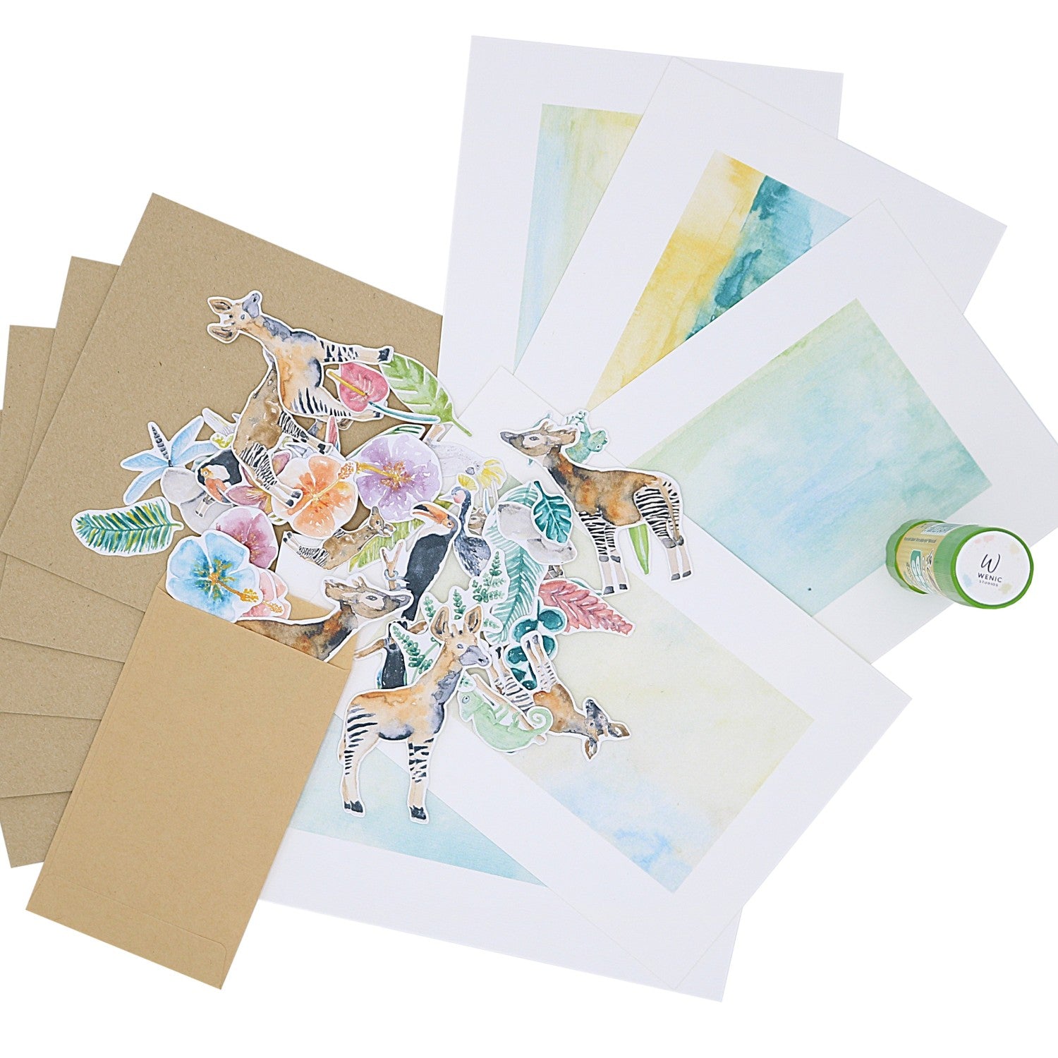 Karten-Set: Okapis und Co.