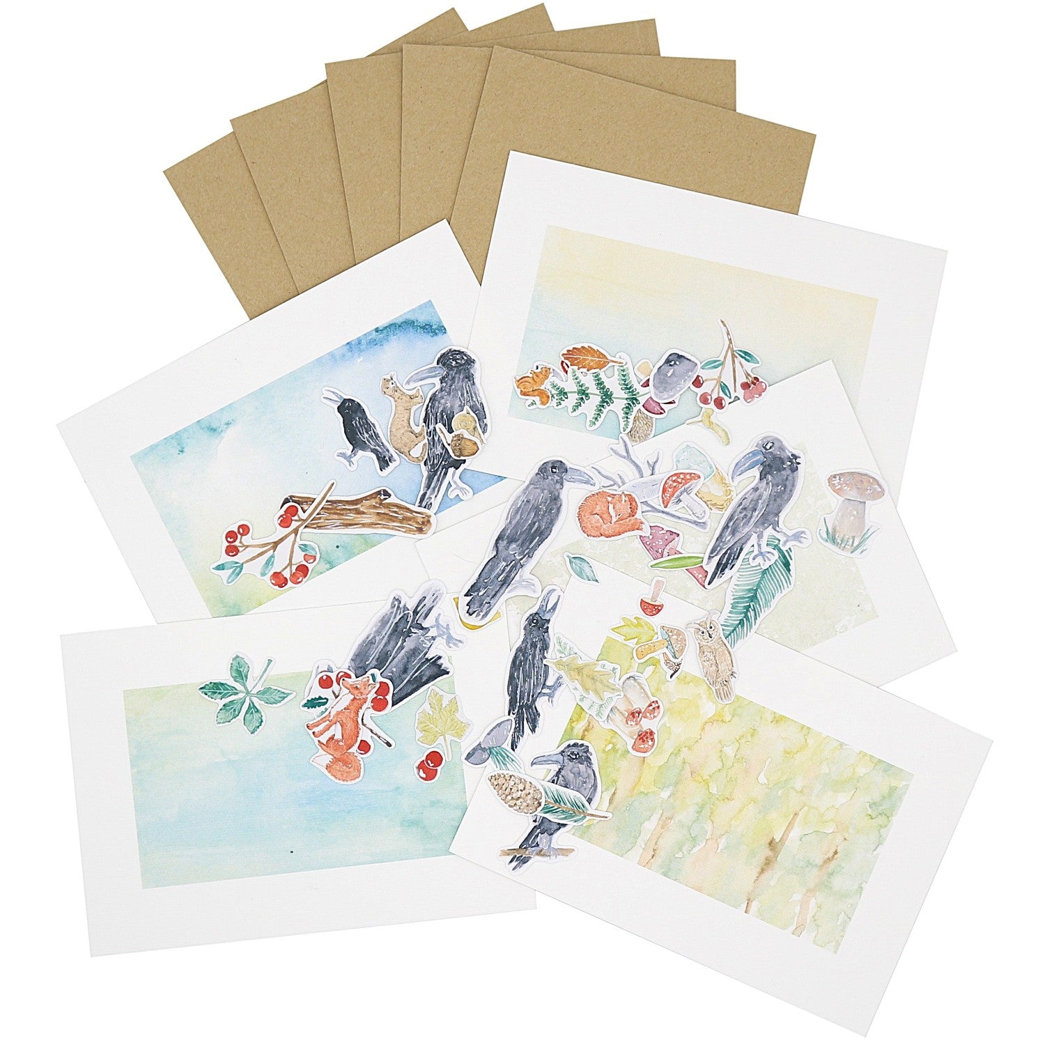 Karten-Set: Raben und Co.